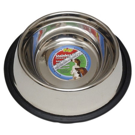Hilo Hilo Silver Non-Skid Stainless Steel 16 oz Pet Dish For Dog 57616
